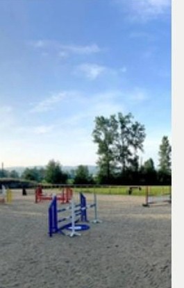 Working arena at Ecurie du Grand Roudie